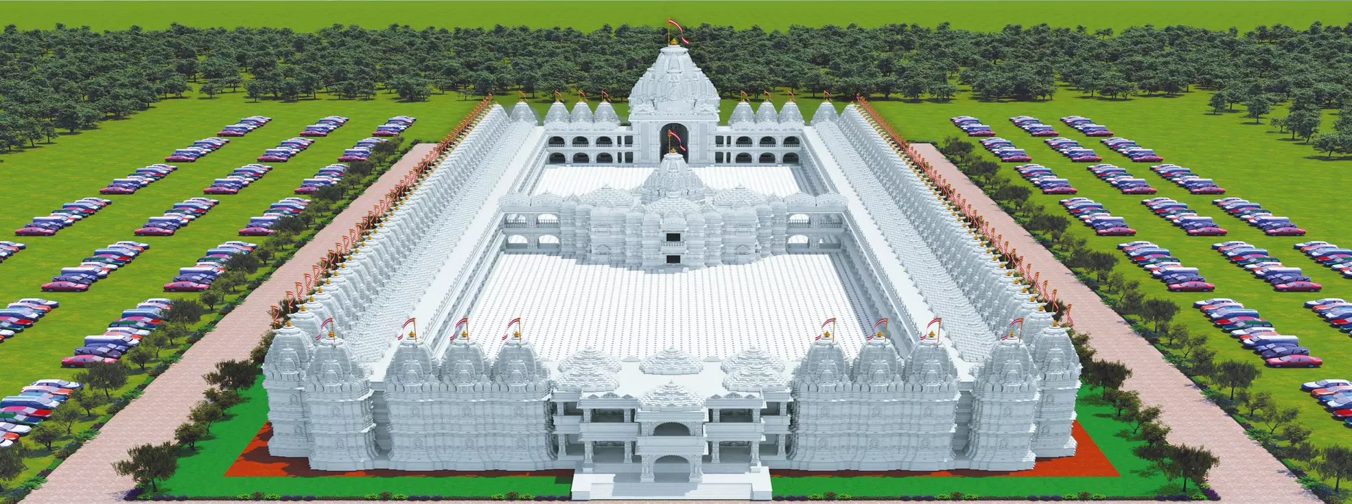 World's largest temple under construction in Panchasar village near Shri Shankheshwar Tirtha in Garvi Gujarat.